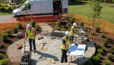 Milwaukee, WI tree service crew providing landscape design and arbor care for residential properties
