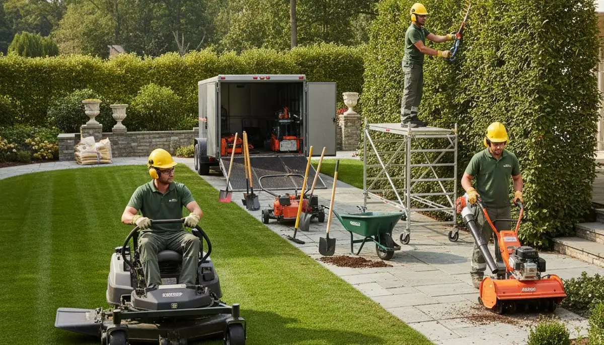 Milwaukee, WI tree service crew providing landscaping and arbor care for a residential property
