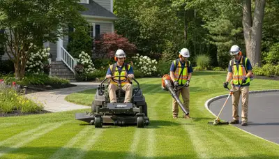 Milwaukee, WI tree service crew providing professional tree removal and yard care on a residential property