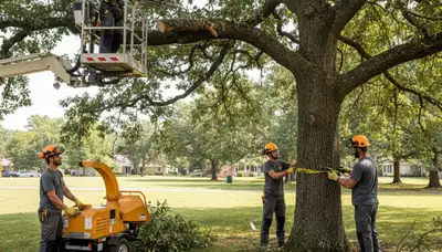 Milwaukee, WI arborist treating tree disease on a residential tree for healthier growth