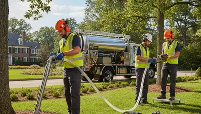 Tree care specialist fertilizing trees in Milwaukee, WI for healthier growth and root support