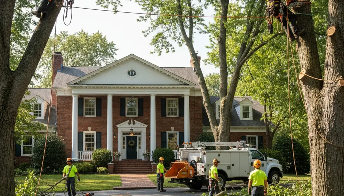 Milwaukee, WI tree service crew removing a tree for safe property clearance