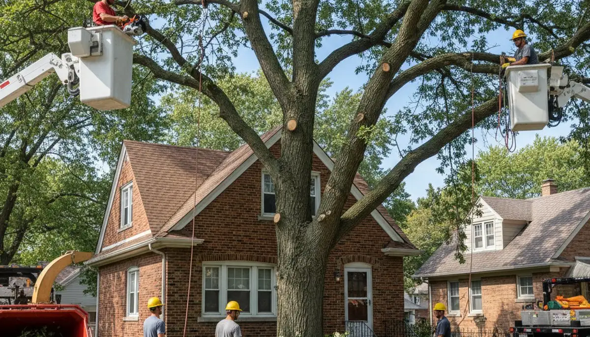 Milwaukee, WI tree service crew removing a tree for safe, professional property care