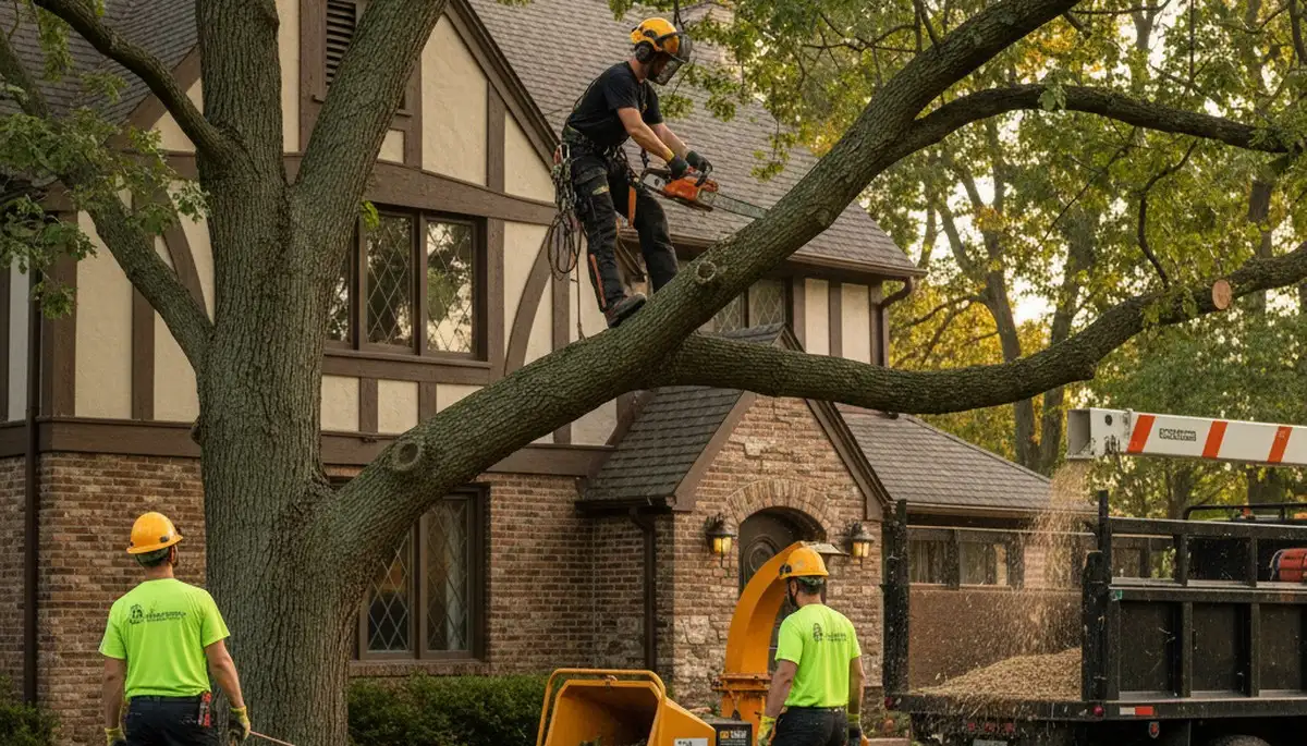 Milwaukee, WI tree service crew removing a tree for safe, professional property cleanup