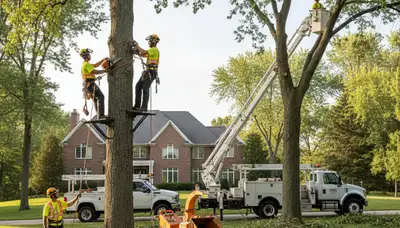 Milwaukee, WI tree service crew removing a tree for safe, professional property cleanup