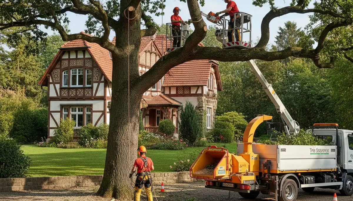 Tree service crew in Milwaukee, WI providing professional tree removal and trimming services