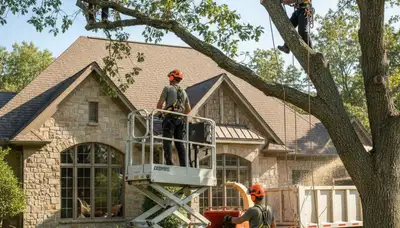 Milwaukee, WI tree service crew removing a tree for safe, professional property care