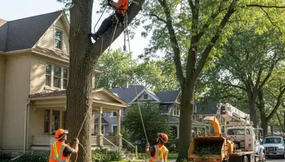 Milwaukee, WI tree removal crew providing professional tree service for local properties