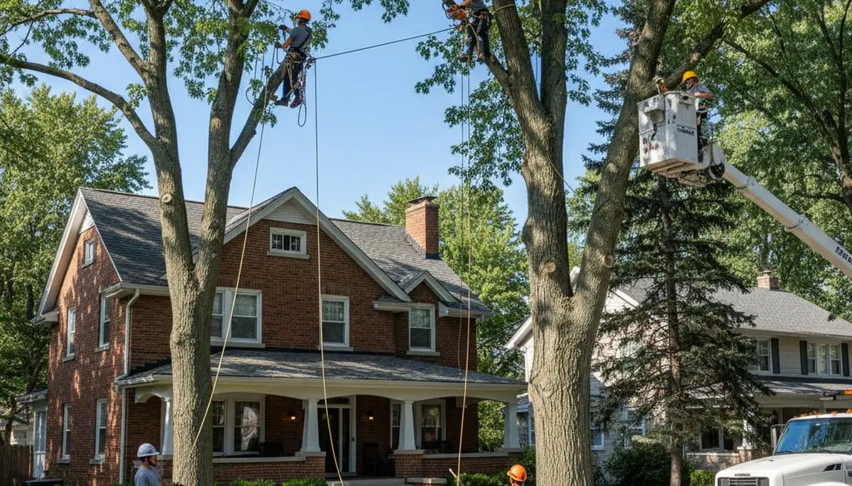 Milwaukee, WI tree removal crew providing professional tree service on a residential property
