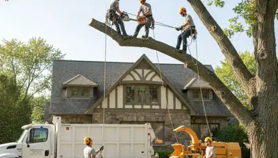 Milwaukee, WI tree service crew providing professional tree removal for residential properties