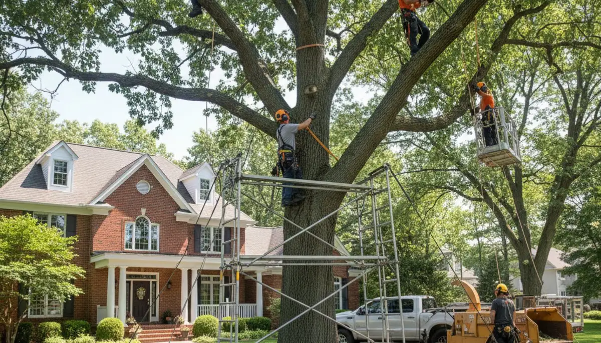 Milwaukee, WI tree service crew removing a tree for safe, professional property maintenance