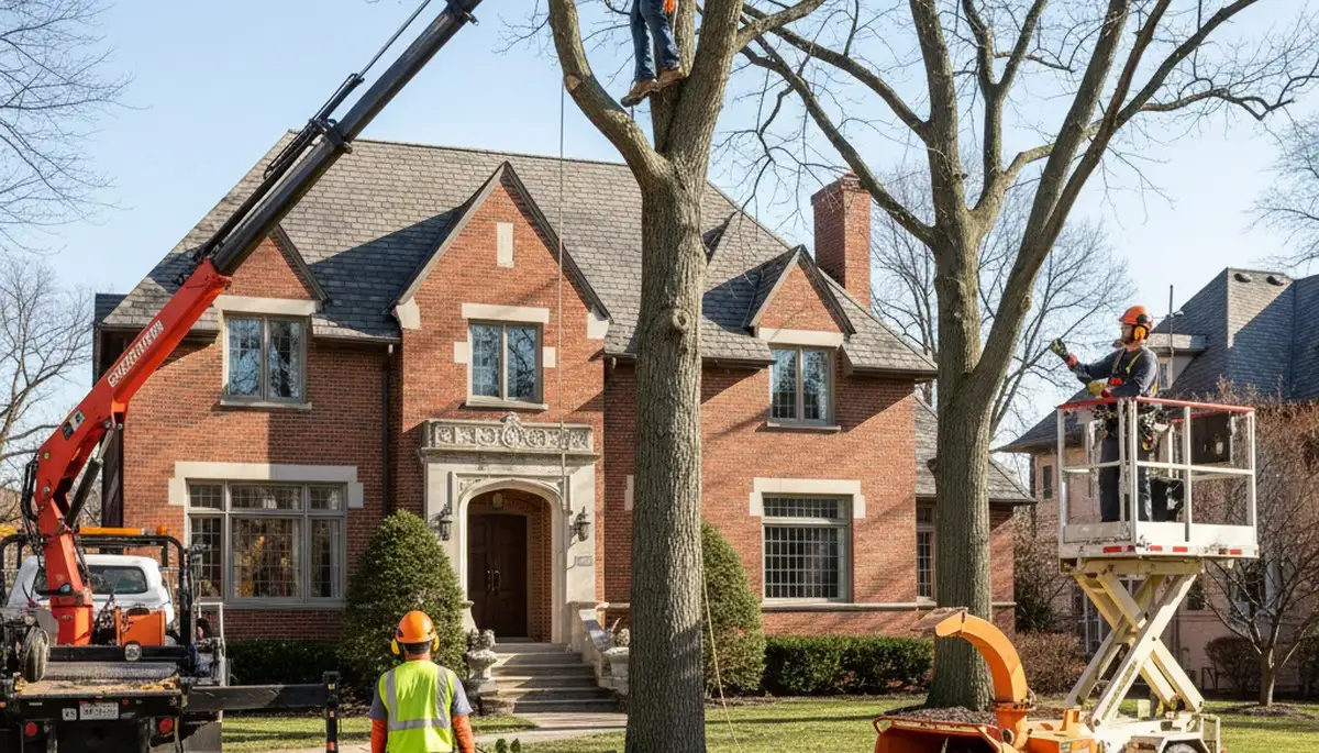 Milwaukee, WI tree removal crew servicing residential trees safely and professionally